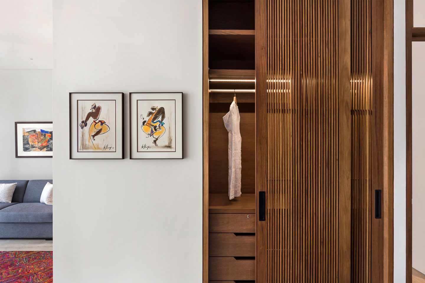 Worli Residence I Interiors Bedroom • WE Design Studio • Architects & Interior Designers in India