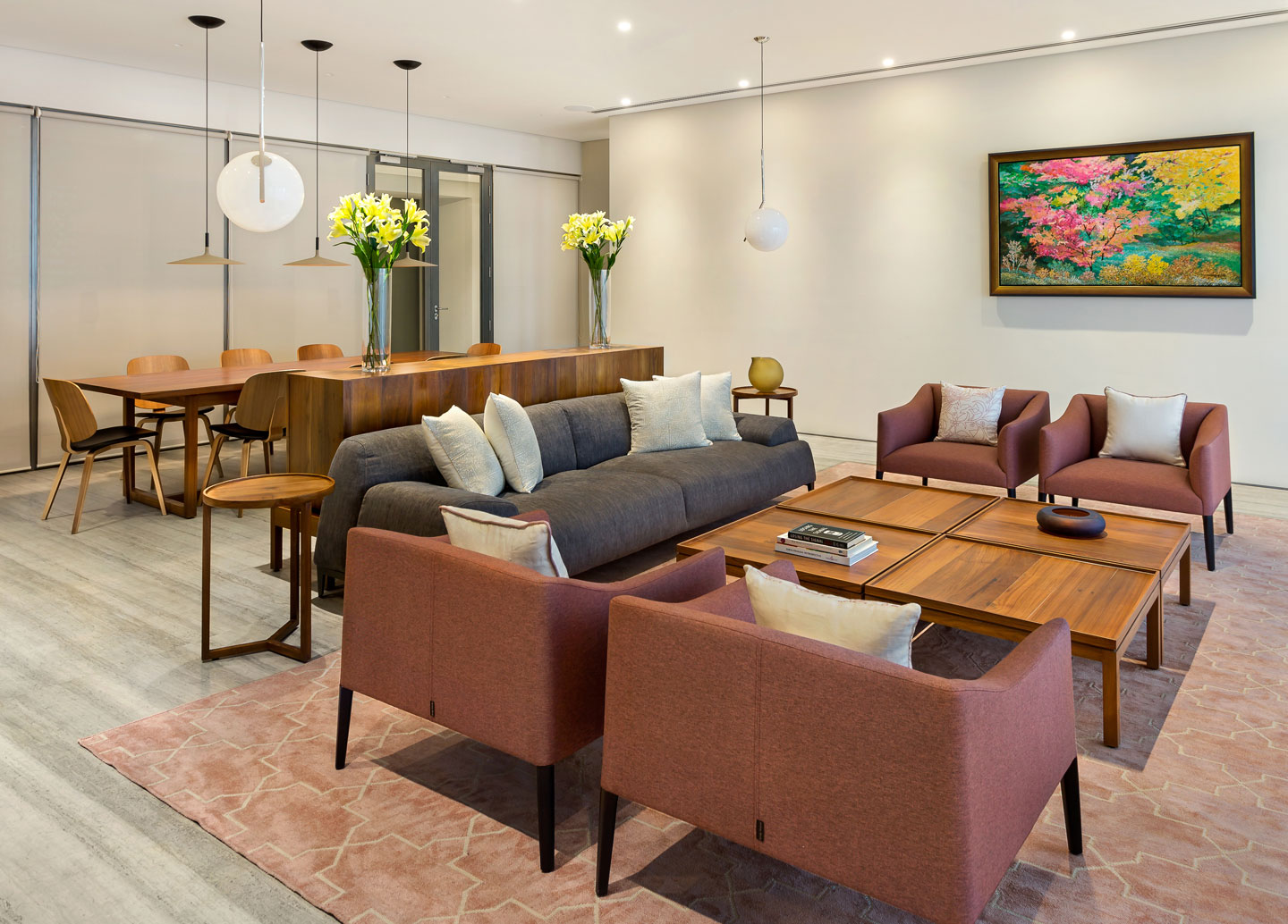 Worli Residence I Interiors Living Room • WE Design Studio • Architects & Interior Designers in India