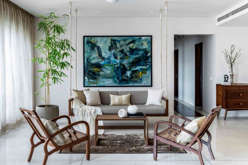 Mahalaxmi Residence I Living Room • WE Design Studio • Architects & Interior Designers in India