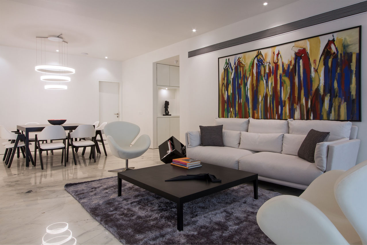 Malabar Hill Residence Living Room and Dining • WE Design Studio • Architects & Interior Designers in India